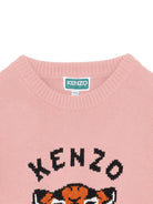 Abito per bambina Kenzo Kids rosa con tigre jacquard K61356 47H KENZO KIDS 