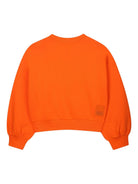 Felpa per bambina Kenzo Kids arancione con applicazione con logo K61359 42F KENZO KIDS 