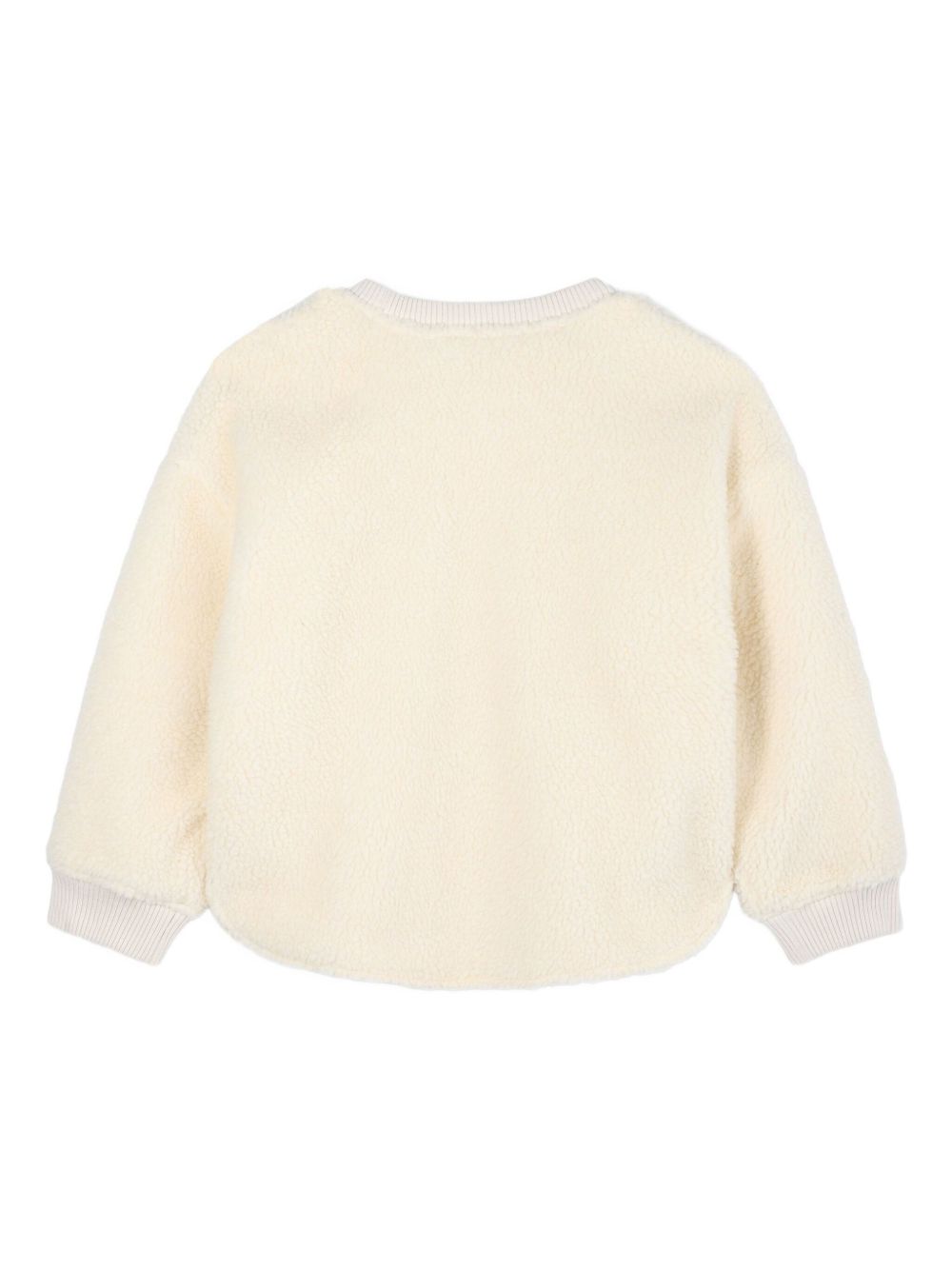 Felpa Boke Flower per bambina Kenzo Kids beige con girocollo a coste K61376 21G KENZO KIDS 