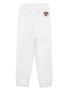 Pantaloni sportivi per bambino Kenzo Kids bianchi con logo ricamato K61411 117 KENZO KIDS 