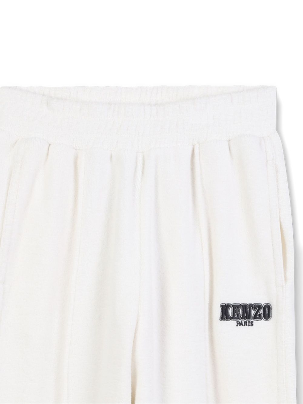 Pantaloni sportivi per bambino Kenzo Kids bianchi con logo ricamato K61411 117 KENZO KIDS 