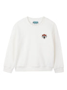 Felpa per bambino Kenzo Kids bianca con ricamo Tiger Head K61431 117 KENZO KIDS 