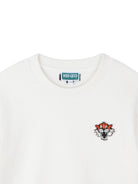 Felpa per bambino Kenzo Kids bianca con ricamo Tiger Head K61431 117 KENZO KIDS 