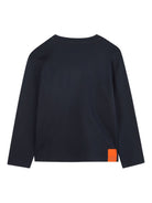 T-shirt per bambino Kenzo Kids blu a maniche lunghe con logo K61436 845 KENZO KIDS 