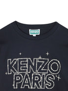 T-shirt per bambino Kenzo Kids blu a maniche lunghe con logo K61436 845 KENZO KIDS 