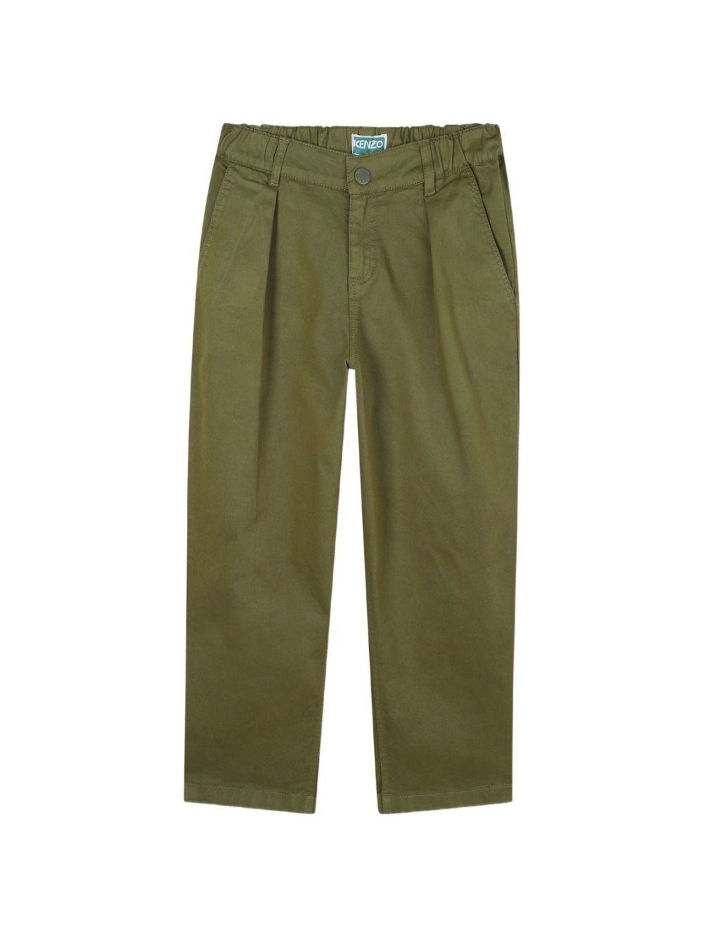 Pantaloni per bambino Kenzo Kids verdi con dettagli plissettati K61439 64T KENZO KIDS 