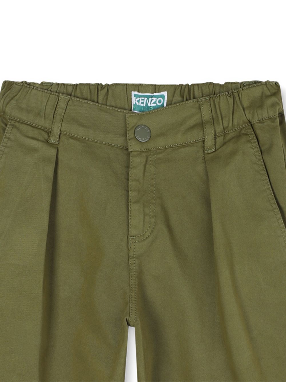 Pantaloni per bambino Kenzo Kids verdi con dettagli plissettati K61439 64T KENZO KIDS 