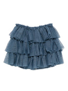 Gonna per bambina Konges Sløjd blu con strati di ruches KS103808 S30026 KONGES SLOJD KIDS 