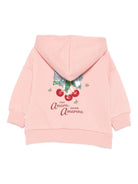 Felpa per neonata Konges Slojd rosa con cappuccio e decorazioni con paillettes KS103863NB S30039 KONGES SLOJD KIDS 