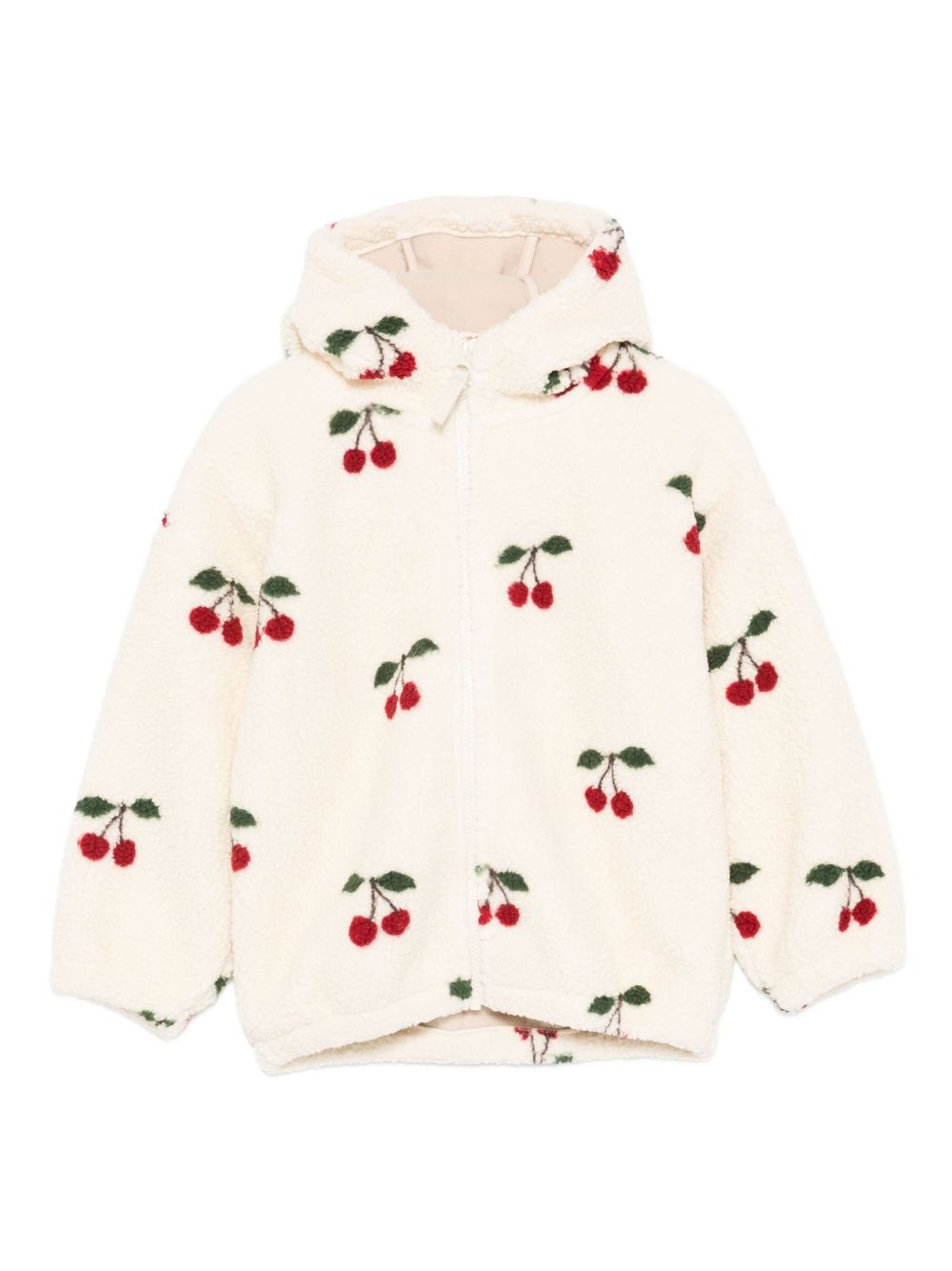 Felpa per bambina Konges Sløjd bianco con motivo ciliegie KS104068 P00049 KONGES SLOJD KIDS 