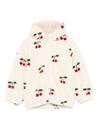 Felpa per bambina Konges Sløjd bianco con motivo ciliegie KS104068 P00049 KONGES SLOJD KIDS 