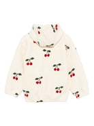 Felpa per bambina Konges Sløjd bianco con motivo ciliegie KS104068 P00049 KONGES SLOJD KIDS 