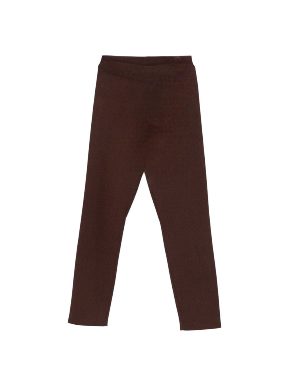 Pantaloni per bambina Laneus Kids marroni con logo ricamato sul davanti F5LKJGKL122 920 LANEUS KIDS 