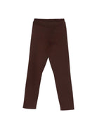 Pantaloni per bambina Laneus Kids marroni con logo ricamato sul davanti F5LKJGKL122 920 LANEUS KIDS 