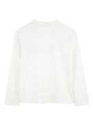 T-shirt per bambina Lanvin Enfant bianco a maniche lunghe con logo N30253 117 LANVIN KIDS 