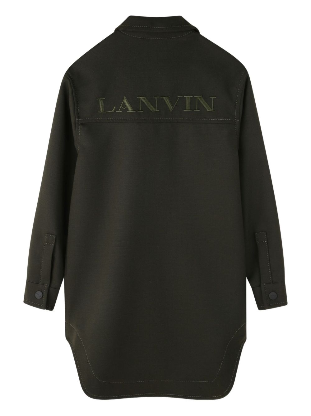 Abito per bambina Lanvin Enfant nero con ricamo con logo N30268 U60 LANVIN KIDS 
