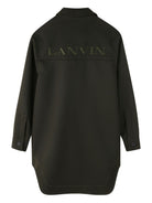 Abito per bambina Lanvin Enfant nero con ricamo con logo N30268 U60 LANVIN KIDS 