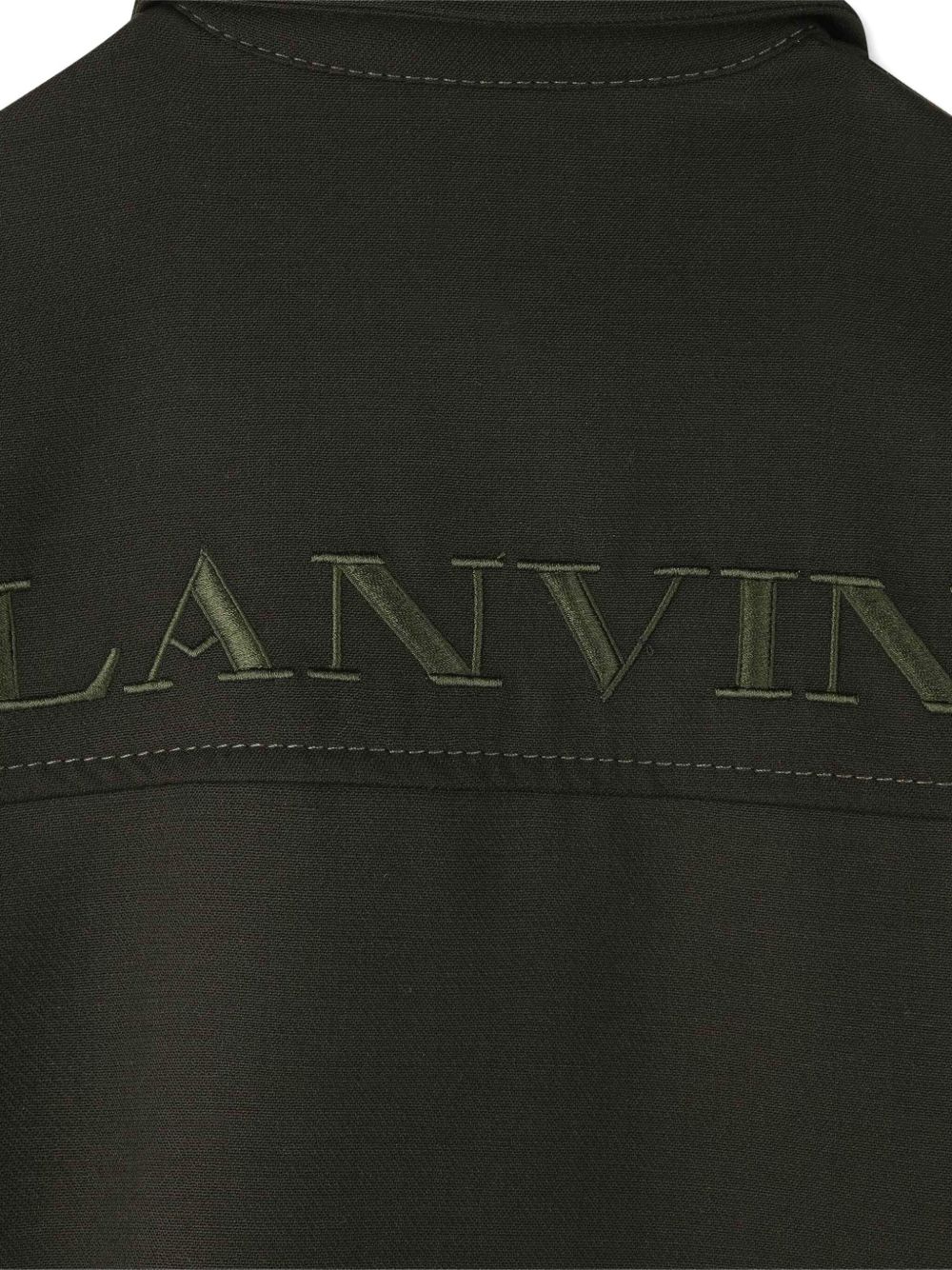 Abito per bambina Lanvin Enfant nero con ricamo con logo N30268 U60 LANVIN KIDS 