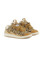 Sneakers per bambina Lanvin Enfant beige con stampa leopardata N30276 P51 LANVIN KIDS 