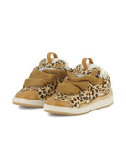 Sneakers per bambina Lanvin Enfant beige con stampa leopardata N30276 P51 LANVIN KIDS 