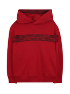 Felpa per bambino Lanvin Enfant rossa con dettaglio logo N30293 959 LANVIN KIDS 