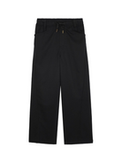 Pantaloni per bambino Lanvin Enfant neri con applicazione posteriore con logo N30303 09B LANVIN KIDS 