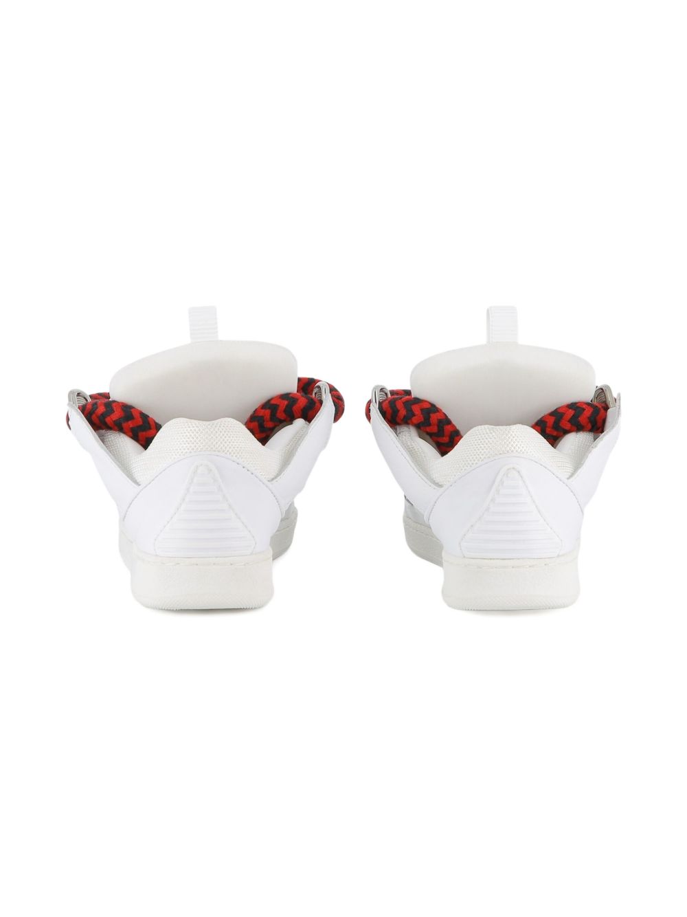 Sneakers Statement per bambini Lanvin Enfant bianche con lacci rossi e neri a contrasto N30306 N89 LANVIN KIDS 