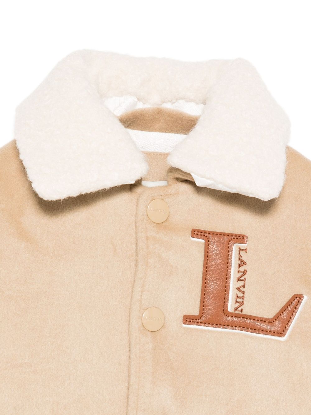 Bomber per bambino Lanvin Enfant beige con logo ricamato N30307 276 LANVIN KIDS 