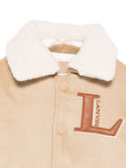 Bomber per bambino Lanvin Enfant beige con logo ricamato N30307 276 LANVIN KIDS 