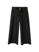 Pantaloni per bambina Lanvin Enfant blu con dettaglio fibbia N30325 Z11 LANVIN KIDS 