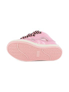Sneakers per bambina Lanvin Enfant rosa con lacci oversize a zigzag N30327 48N LANVIN KIDS 