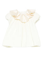 Abito per neonata La Stupenderia bianco con colletto arricciato 1CBAB08 V02S37 LA STUPENDERIA KIDS 