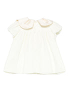 Abito per neonata La Stupenderia bianco con colletto arricciato 1CBAB08 V02S37 LA STUPENDERIA KIDS 