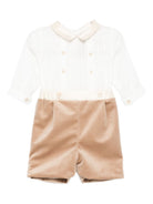 Tutina per neonato La Stupenderia beige con colletto alla Peter Pan 1CBPG05 V23C42 LA STUPENDERIA KIDS 