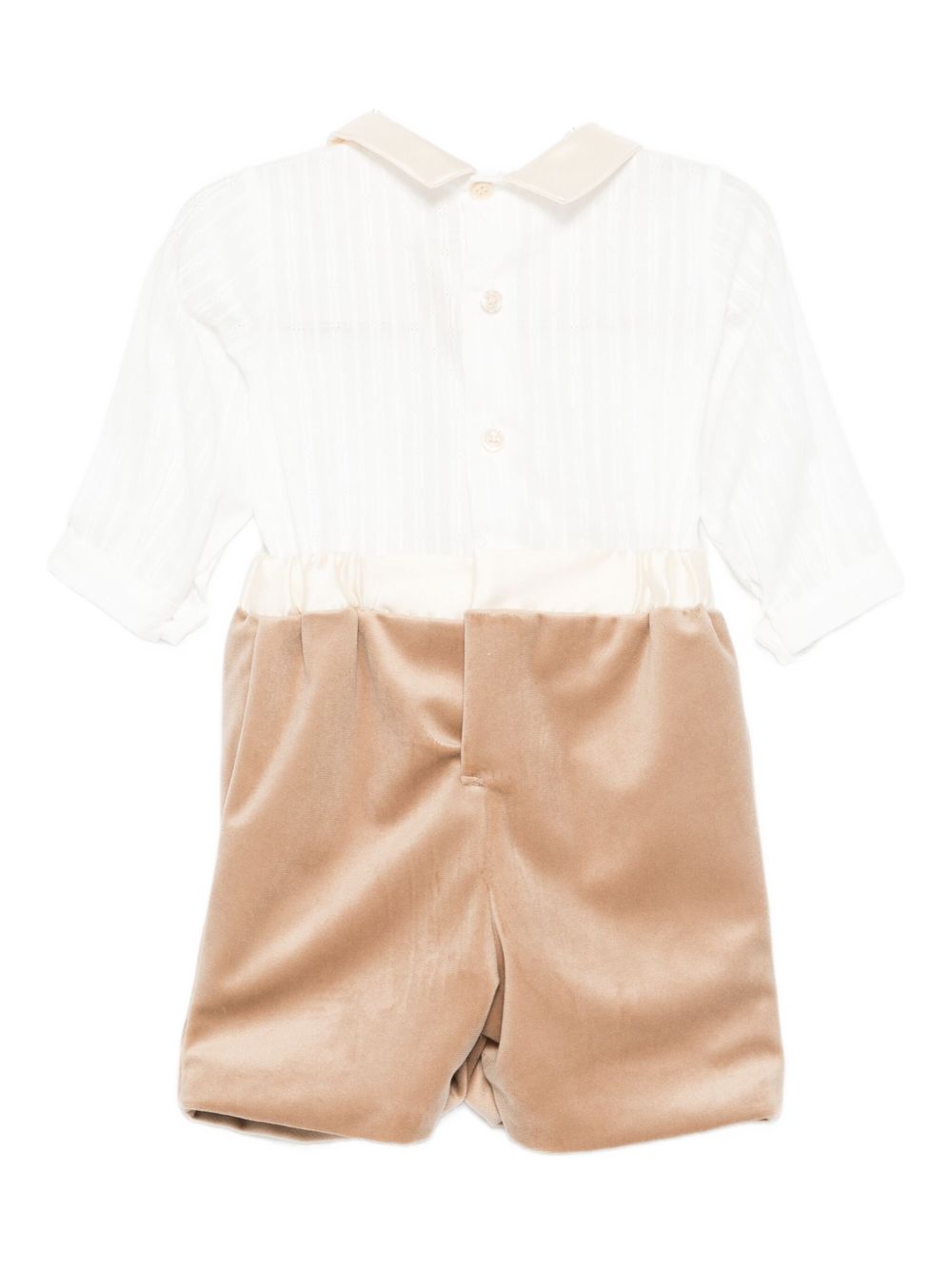 Tutina per neonato La Stupenderia beige con colletto alla Peter Pan 1CBPG05 V23C42 LA STUPENDERIA KIDS 