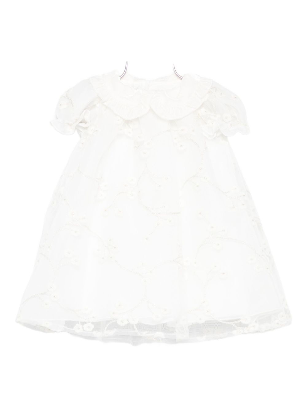 Abito per neonata La Stupenderia bianco con colletto alla Peter Pan 1CCAB20 X28 LA STUPENDERIA KIDS 