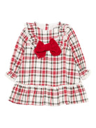 Abito per neonata La Stupenderia rosso con motivo a quadri 1TBAB04 Z19 LA STUPENDERIA KIDS 