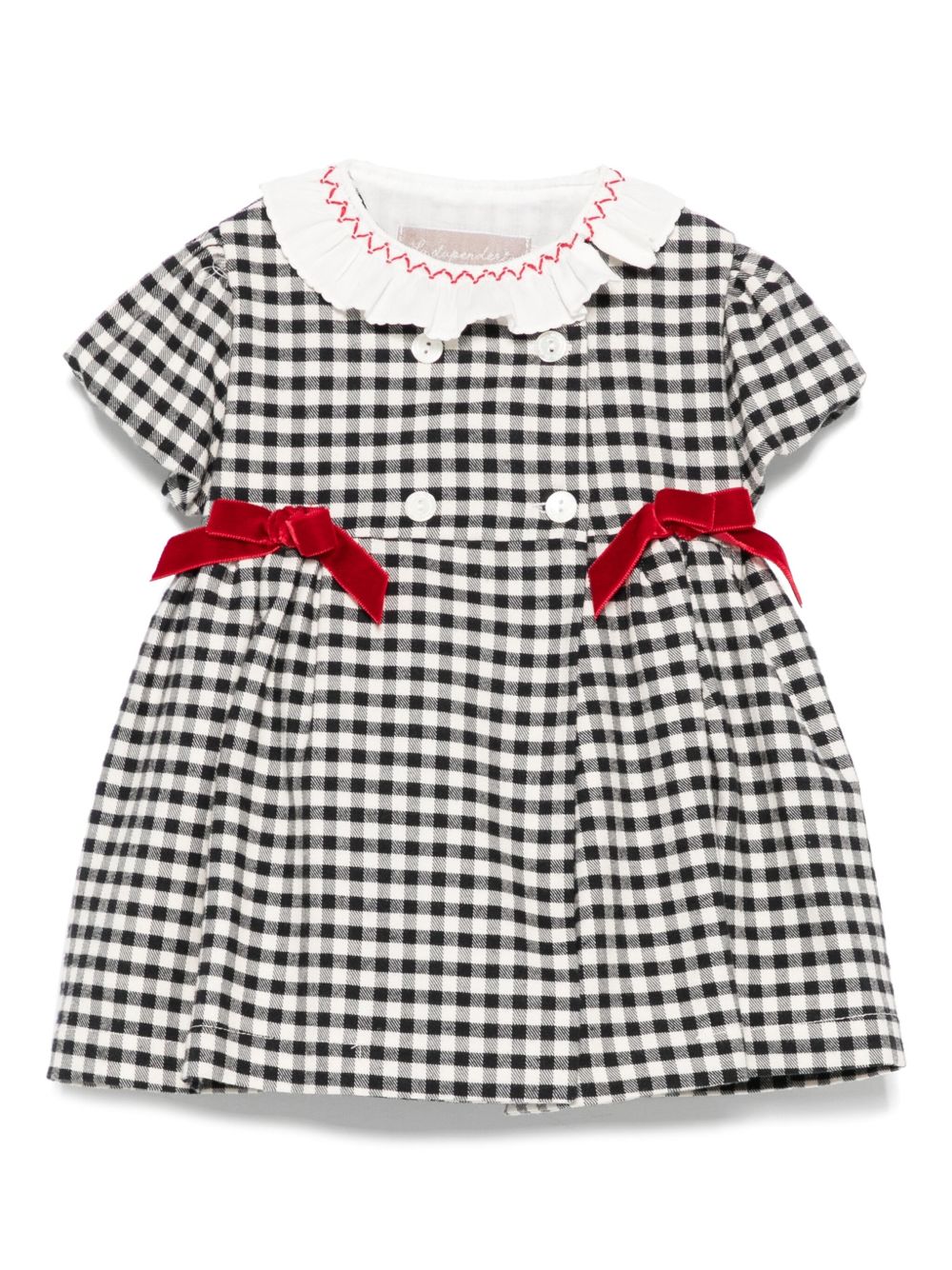 Abito per neonata La Stupenderia bianco e nero con colletto alla Peter Pan 1TBAB12 Y09 LA STUPENDERIA KIDS 