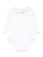 Tutina per neonata La Stupenderia bianca con colletto arricciato 1TBBD00 P02NAT LA STUPENDERIA KIDS 