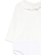 Tutina per neonata La Stupenderia bianca con colletto arricciato 1TBBD00 P02NAT LA STUPENDERIA KIDS 