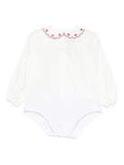 Tutina per neonata La Stupenderia bianca con colletto con dettagli rossi 1TBBD04 B01RED LA STUPENDERIA KIDS 