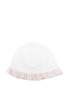Cappello per neonata La Stupenderia bianco con rifiniture a quadretti 1TBCP04 L02Y18 LA STUPENDERIA KIDS 