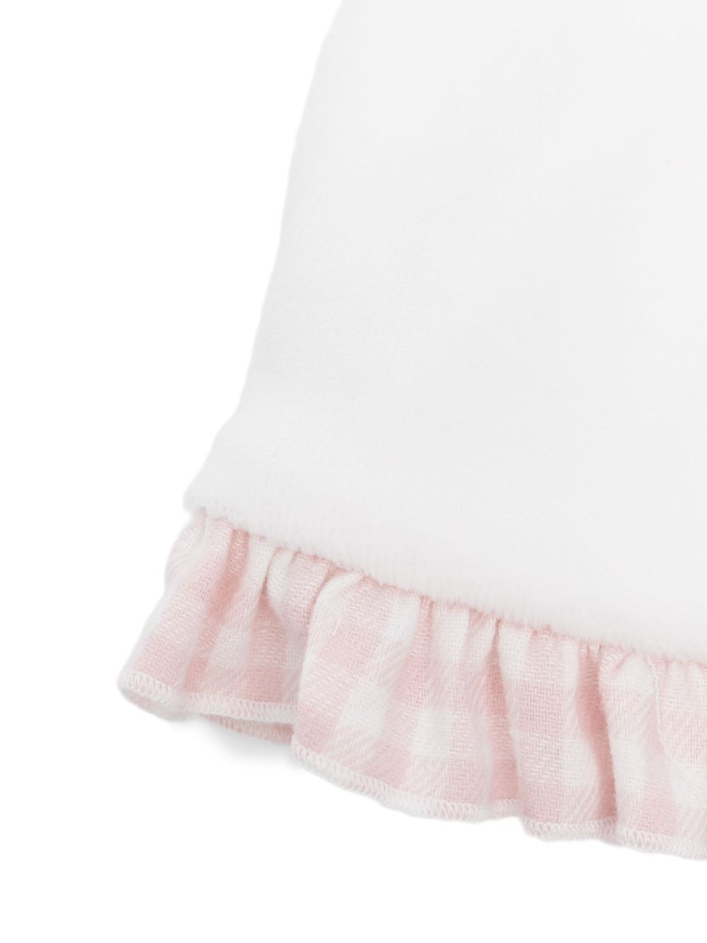 Cappello per neonata La Stupenderia bianco con rifiniture a quadretti 1TBCP04 L02Y18 LA STUPENDERIA KIDS 