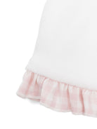Cappello per neonata La Stupenderia bianco con rifiniture a quadretti 1TBCP04 L02Y18 LA STUPENDERIA KIDS 