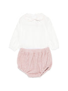 Set tutina e shorts per neonata La Stupenderia rosa con colletto smerlato 1TBCT08 M06PIN LA STUPENDERIA KIDS 