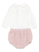 Set tutina e shorts per neonata La Stupenderia rosa con colletto smerlato 1TBCT08 M06PIN LA STUPENDERIA KIDS 