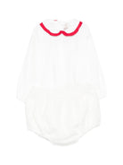 Set t-shirt e shorts per neonata La Stupenderia bianca con dettaglio fiocco 1TBCT16 W20 LA STUPENDERIA KIDS 