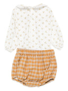 Set t-shirt e shorts per neonata La Stupenderia arancione con decorazione floreale 1TBCT18 Y26 LA STUPENDERIA KIDS 