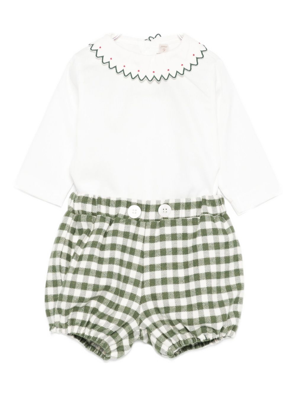 Set t-shirt e shorts per neonata La Stupenderia multicolore con bordo smerlato 1TBCT19 Y07V/R LA STUPENDERIA KIDS 