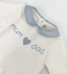 Tutina per neonato La Stupenderia bianca con ricamo "mum and dad" 1TBTT11 K40L24 LA STUPENDERIA KIDS 